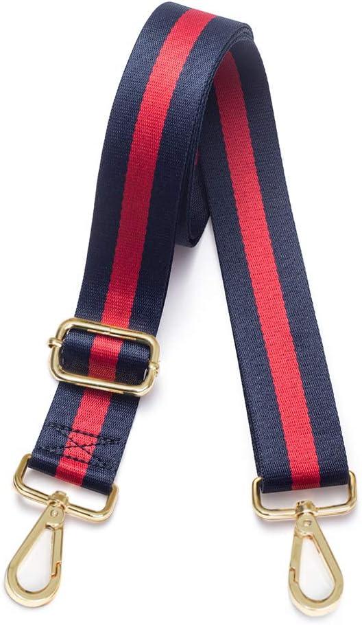 Kolti Purse Strap Replacement Crossbody Handbag Stripe Wide Adjustable (Gold Buckle-15)