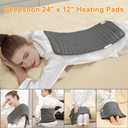 Deepsoon Heating Pad,Electric Heating Pads for Back,Neck,Moist Heating Pad for Abdomen Shoulder Knee Legs,Dry/Moist Heat&Auto Shut Off,Mother's Day Birthday for Men and Women,Dark Gray,24x12 Inch