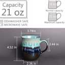 Bosmarlin Large Ceramic Coffee Mug, Big Tea Cup for Office and Home, 21 Oz, Dishwasher and Microwave Safe, 1 PCS