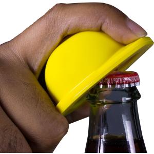 Windy City Novelties Construction Hat Key Chain with Bottle Opener - Set of 12 (Yellow)