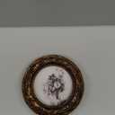 SIKOO 44 Vintage Picture Frame Antique Round Picture Frame Tabletop and Wall Mount Display Vintage Wall Decor, Bronze Gold