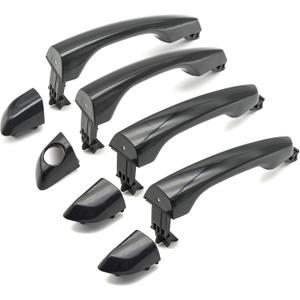 Black Exterior Door Handles Set of 4 for Hyundai Elantra Sedan 2017 2018 2019 2020, Front and Rear Drive & Passenger Side, Replaces# 82651-F0010 82661F0010