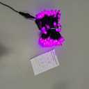 WATERGLIDE C6 Christmas Lights, 33ft 100 LED Faceted String Lights Green Wire Fairy Lights with Safe Adaptor, 8 Lighting Mode, Waterproof for Indoor Outdoor Patio Xmas Tree Party Decor, Red & Green