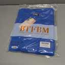 BTFBM Womens Short Sleeve Tops 2025 Summer Casual Crew Neck Oversized Sweater Solid Color Ribbed Knit T Shirts (Blue, L)