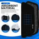 Refrigerator Drip Catcher for Water Tray, Protects Ice and Water Dispenser Pan From Spills, Mineral Build-Up and Water Splatter (2 pack, Black) (Rectangular)