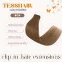 6PCS Clip in Hair Extensions Real Human Hair Short Clip in Extensions for Women Short Straight Hairpieces to Add Volume and Highlights 10 Inch Medium Brown