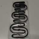 Black S-Shaped Shower Curtain Hooks, Set of 12 Curtain Rings for Bathroom Shower Rod