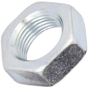 Steel Hex Jam Nut, Zinc Plated Finish, Grade 2, ASME B18.2.2, 9/16"-18 Thread Size, 7/8" Width Across Flats, 5/16" Thick (Pack of 100)