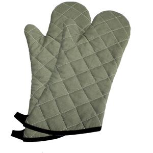ARCLIBER Oven Mitts Heat Fire Resistant Oven Mitts 425  F, Quilted Terry Cloth Cotton Soft Lining Oven Gloves, Extra Long Kitchen Mittens for Cooking Baking (15 inch, Green)