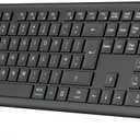 TECKNET Bluetooth Keyboard Rechargeable, 4Device (2.4G+BT) Wireless Keyboard, Full Size Computer Keyboard with Stand, UltraSlim Quiet Typing, for PC/Laptop/Smart TV/Phone/Tablet, 12 Hotkeys