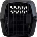 Petmate Pet Porter Dog Kennel 19", Dark Gray & Black, for Pets up to 10lbs, Made in USA