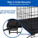 Indestructible Dog Beds, Enhanced Quilted Chew Proof Dog Crate Pad for Aggressive Chewer, Washable Cover Dogs Mat for Crate, Non-Skid Kennel Pad, Durable Pet Bed for Puppy (Black, 40"x27")