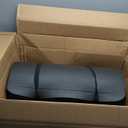 Balance From Go Cloud 71x24 Inches Extra Thick Yoga Mat 1-Inch High-Density Foam Roll-Up Exercise Pad with Double-Sided Non-Slip Surface and Carrying Strap for Pilates and Home Workouts (Black)