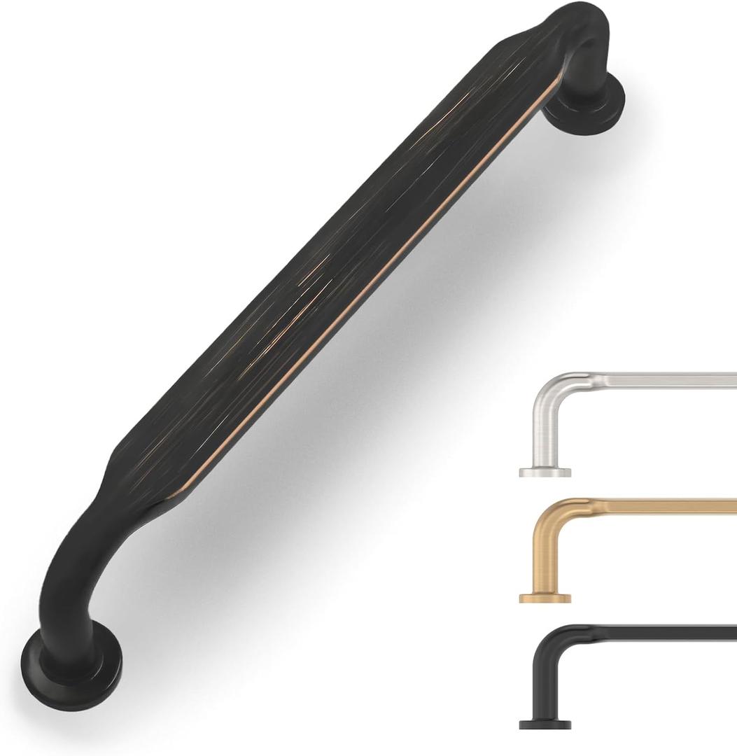 9BUILD 10 Pack Oil Rubbed Bronze Cabinet Pulls 5 Inch Kitchen Cabinet Handles Cabinet Hardware Kitchen Handles for Cabinets Cupboard Handles
