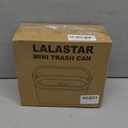 LALASTAR Desktop Trash Can with Lid, Mini Trash Can for Desk, Small Office Countertop Garbage Can, Mountable Tiny Wastebasket for RV, Dorm, Freezer, Laundry and More (Blue)