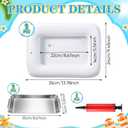 Ferrochef 1 Sets Inflatable Cooler with Tray Chilled Serving Tray for Parties Ice Serving Buffet Bar Party Platter for Fruit Veggies Seafood Shrimp Cocktail Buffet Picnic