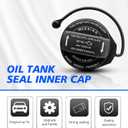 2 x Downhill 1 PC Gas Cap, Fuel Filler Port Leak-proof and Moisture-proof Fuel Tank Cap with Rubber Ring, Close Fit Original Replacement #5C0201550T 5Q0201550L, Compatible with Audi Model (Black)