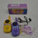 Walkie Talkies for Kids Rechargeable,Toys for Boys and Girls Ages 3-12, 2 Pack Long Range 2-Way Radios, Birthday Gifts,Christmas Stockings, Outdoor Play, Family Games, Hiking Camping Gear (Purple+Yellow)
