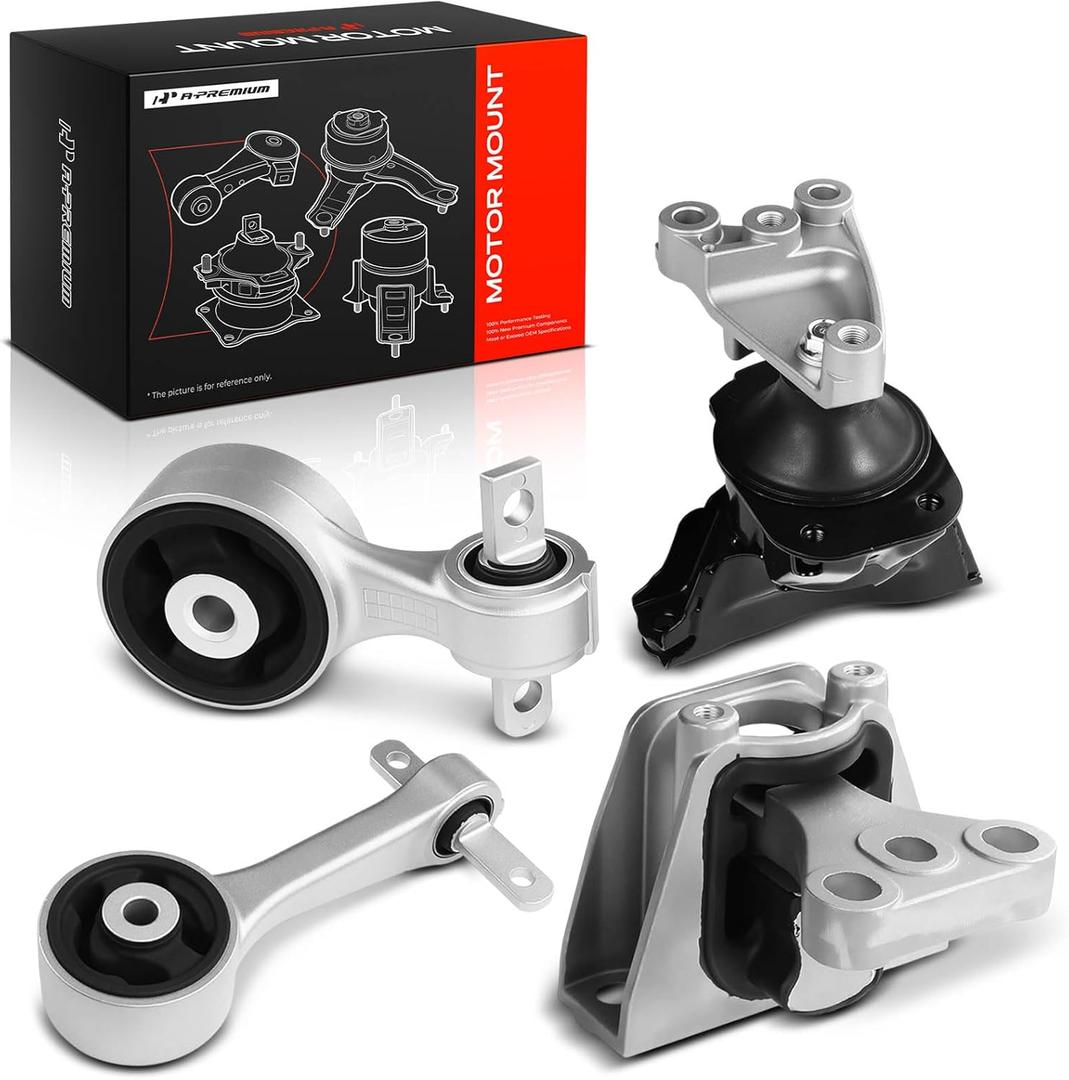 A-Premium 4PCS Engine Motor Transmission Mount Torque Strut Mount Set Compatible with Honda Civic 2006 2007 2008 2009 2010 2011 L4 1.8L, Petrol Manual Transmission, Replace# 50820SNAP01 50850SNAA82