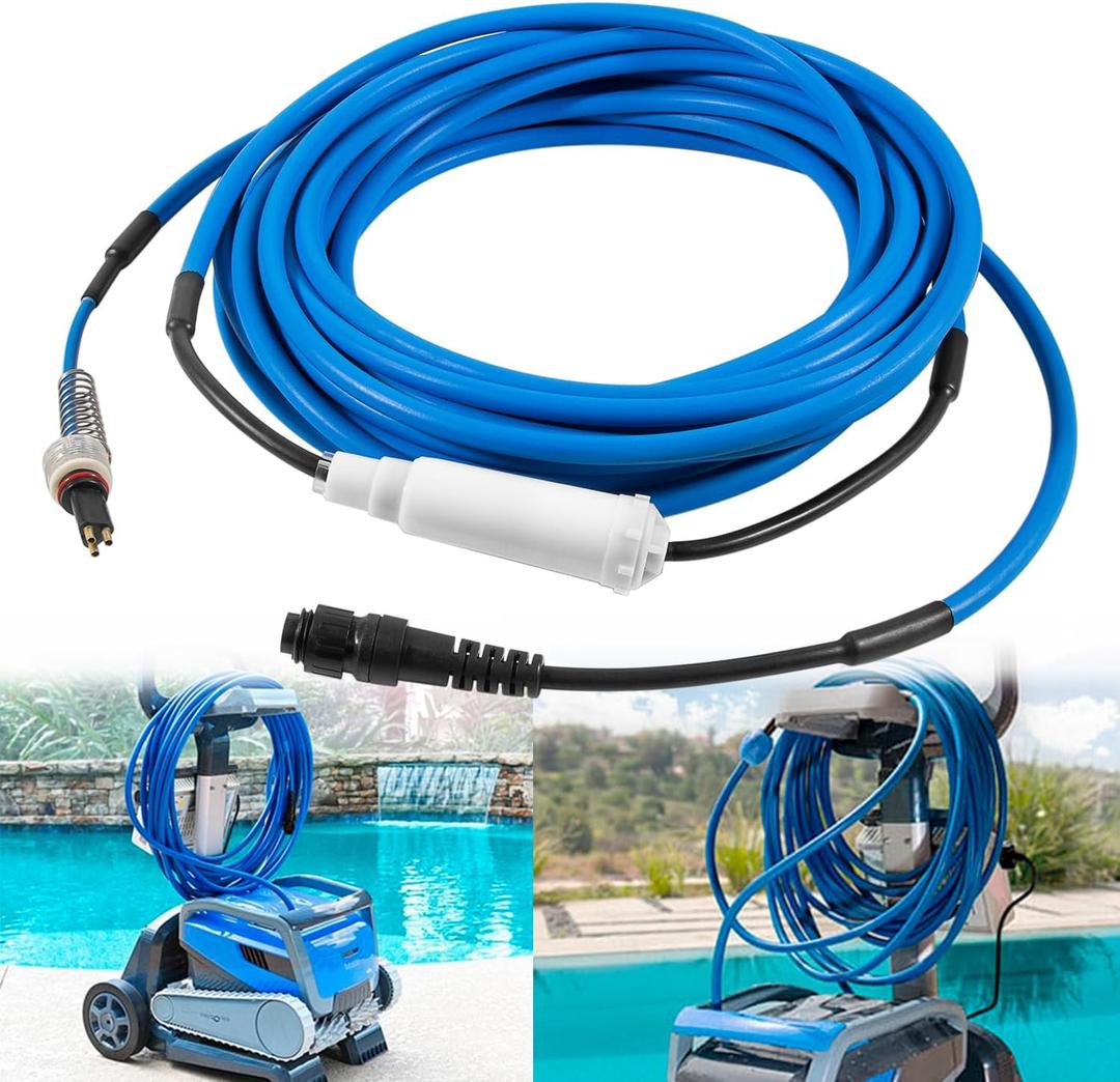 9995872-DIY Cable and Swivel Assy Fits for Dolphin DX4 DX6 Triton Edge Deluxe 5 DLX5 Apollo & Plus Discovery Prowler 820 & 830 DX4+S DX5+S Premier H50 Robotic Pool Cleaners 18M(60FT)