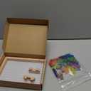 Wooden Blocks Puzzle Brain Teasers Toy, Intelligent Colorful 3D Plastic Blocks Game with Vertical Wood Frame Game Board, Tangram Educational Montessori Toys Gift for Kids Age 4-8 Years Old