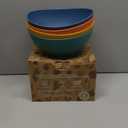 Homienly 9.6 inch Serving Bowls, Large Serving Dishes for Wedding Parties, 60 Oz for Salad, Side Dishes, Pasta, Oval Shape, Microwave & Dishwasher Safe, Set of 4, Multi Color