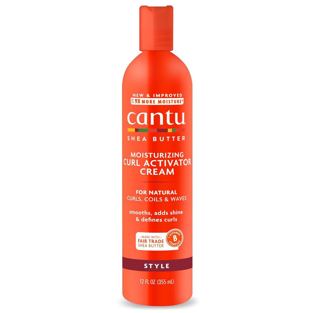Cantu Shea Butter for Natural Hair Moisturizing Curl Activator Cream, 12 Fl Oz