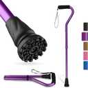 GPTCAMP Walking Cane and Walking Stick for Men Women,Lightweight Folding Canes with Offset Soft Cushioned Handle,Adjustable & Collapsible,Mobility & Leg Surgery Recovery, 17.32"