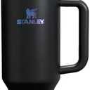 STANLEY Quencher H2.0 Tumbler with Handle and Straw 40 oz | Flowstate 3-Position Lid | Cup Holder Compatible for Travel | Insulated Stainless Steel Cup | BPA-Free | Black Chroma