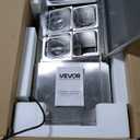 VEVOR Refrigerated Condiment Prep Station, 130 W Countertop Refrigerated Condiment Station, with Two 1/3 Pans & Four 1/6 Pans, 304 Stainless Body and PC Lid, Sandwich Prep Table with Stainless Guard