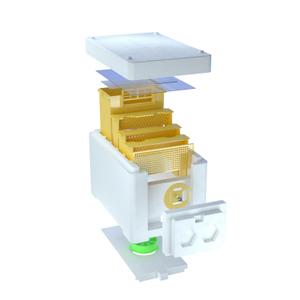 BeeSmart Mini Queen Mating Nuc Box, 120kgs/m High Density Foam Beehive Kit with 3 Plastic Frames & Feeder, Essential Beekeeping Supplies