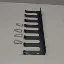 17-inch Wall Mount Baseball Bat Holder Rack - Holds 16 Bats, Heavy Duty Metal Hanger Softball Bat with M6 Screws & Safety Hooks for Dugout Fence, Garage, Gym Organization, Black Powder Coated