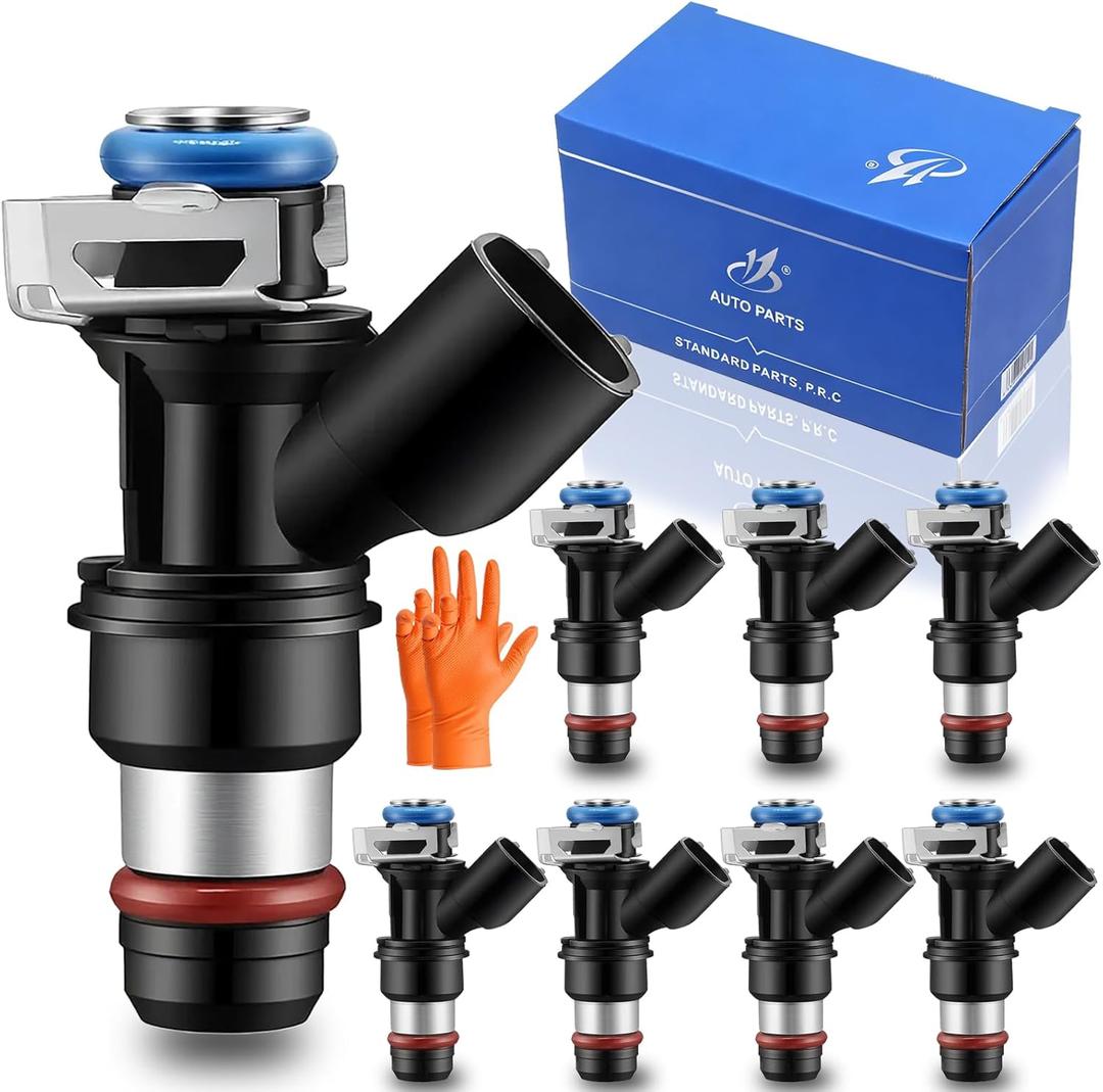 8PCS Fuel Injectors for Chevy/GMC 2007-2009 4.8L/5.3L/6.0L | Silverado Tahoe Yukon Sierra Express, 2 Holes Replaces# 12580681 FJ887 83211203 19421333