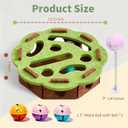 Interactive Cat Puzzle Toy for Indoor Cats, Felt Cat Puzzle Feeder Box with 3 Metal Balls and Wand. Cat Scratch Puzzle Enrichment Box for Self-Play & Encourages Hunting Instincts.