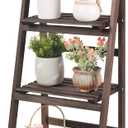 unho 4 Tier Plant Stand: Tall Ladder Shelf Wooden Step Display Rack for Small Potted Plants Flowers Succulents Indoor Garden Patio Lawn Decors