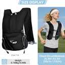 Hydration Backpack for Women Men, Lightweight Running Vest with 1.5L Water Bladder, Breathable Water Backpack for Hiking Running Cycling Climbing-White/Black