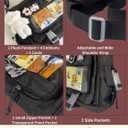 Ita Bag Japanese Messenger Bags Kawaii Crossbody Bag Anime Purse With Cute Pins Y2k For Women Men (Black)