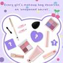 Glam Code Girls Makeup Gift Set for Teens, Happy Birthday Box, Makeup Kit for Teenager Girls, Birthday Surprise 24 Pcs Mystery Makeup Box with Mirror #Purple