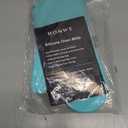 Silicone Oven Mitts Heat Resistant Waterproof Non Slip Long Oven Gloves with Soft Cotton Lining Handling Hot Pans Dishes Mitt for Cooking Baking, 1 Pair Kitchen Insulated Mittens (Green Blue) Turquoise