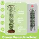 Garden Trellis for Climbing Plants Outdoor - Unique Mushroom Top Round Trellis for Indoor Potted Plant - 64" Tall Rustproof PE Coated Metal Pipe Obelisk Support Ivy Vine Rose Grape Vegetable