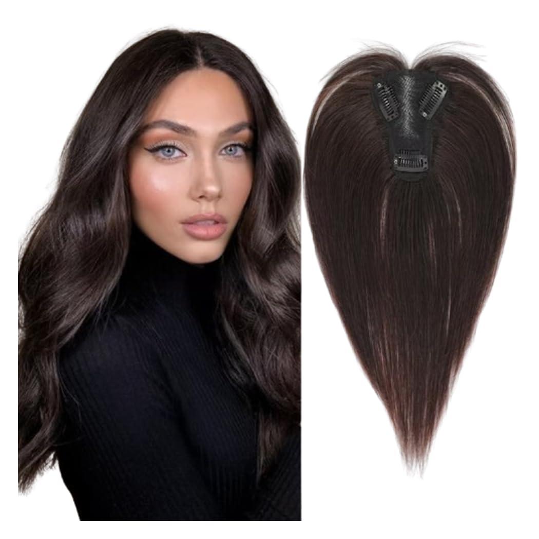 Bangs Hair Clip in Bangs Fringe with Temples Hairpieces for Women Hair Bangs Extension for Daily Wear (Dark Brown)