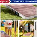 ropoda Cornhole Board Set with Score Sheet, 42/32 FT Regulation Size Corn Hole Games for Adults with Lightweight Aluminum Alloy Edging, Yard/Outdoor/Backyard Games