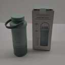 Momcozy 22oz Portable Breast Milk Cooler for Outdoor, Life Saver with 360° Total Cooling for 24 Hours, Larger Capacity Travel Breastmilk Chiller with 2pcs Baby Bottles for Breastmilk Storage, Green