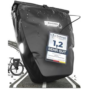 Büchel Pannier Rack Bag 26L Volume I Large Capacity Bike Bag 100% Waterproof, Bicycle Panniers Rear Rack Bag for Grocery Touring Cycling I Big Rear Bag, Bike Saddle Bag, Commuter Long Cycling Trip
