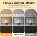 4-Light Bathroom Vanity Lights Over Mirror, 28.4 in Crystal Wall Sconces