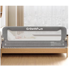Foldable Bed Rail for Toddlers, Reinforced Carbon Steel Frame&Connectors, Breathable Cationic Fabric - Safety Toddler Bed Rails for Queen, King, Twin, Full, No-Tool Setup (32x18 inch)