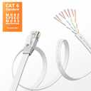 Jadaol Cat 6 Ethernet Cable 100ft, 10Gbps Support Cat8 Cat7 Network, Flat RJ45 LAN Patch Cable, High-Speed Wired Internet Cable for Router, Modem, Switch, Gaming Consoles, PC, Streaming Devices, White