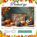 Welcome Fall Backdrop Large Size Thanksgiving Fall Party Banner Decorations Autumn Pumpkin Backdrop Banner for Thankgiving Autumn Party Supplies 70.8 x 43.3 Inch