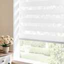 UKFGXWER Cordless Zebra Blinds for Indoor Windows,54" W x 72" H,White