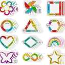 96 Pcs Breath Calm Anxiety Sensory Stickers Reusable Textured Tactile Rough Calming Stickers Adhesive Sensory Strips for Christmas School Office Classroom Desk Adults Teens Tension Anxiety Relief